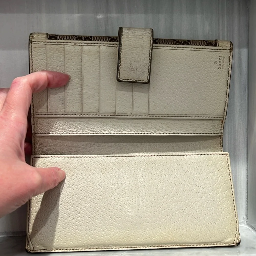 Gucci Monogram Leather Long Snap Wallet - Picture 4 of 14